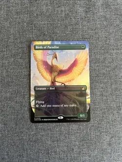 Birds Of Paradise - Borderless Anime Foil - MTG - NM - Ravnica Remastered - Image 1