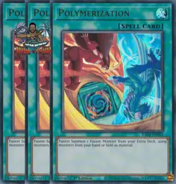 Yugioh! 3x Polymerization Hero Alt Art RA03-EN051 Ultra Rare 1st Ed NM - Image 1