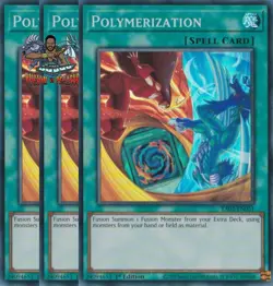 Yugioh! 3x Polymerization Hero Alt Art RA03-EN051 Super Rare 1st Ed NM - Image 1