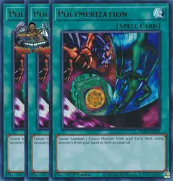 Yugioh! 3x Polymerization Alt Art RA03-EN051 Ultra Rare 1st Ed NM - Image 1