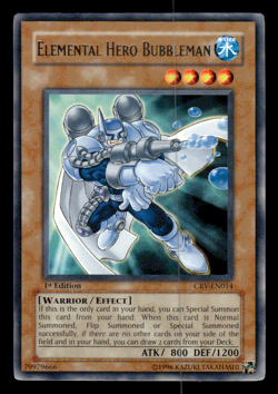 Elemental Hero Bubbleman Rare CRV-EN014 Cybernetic Revolution 1st Edition - Image 1