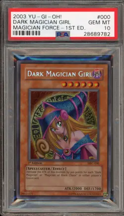 Yu-Gi-Oh! Dark Magician Girl Magician's Force 1st Ed Secret Rare MFC-000 PSA 10 - Image 1
