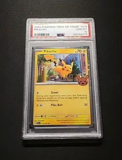 PSA 10 Pokemon 018/091 Stamped 2024 Trick Or Trade Pikachu Gem 💎 Mint - Image 2