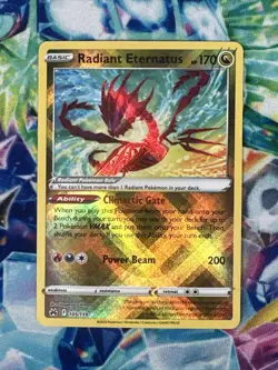 Pokemon TCG Radiant Eternatus #105/159 Crown Zenith Rare Reverse Holo Card - Image 1