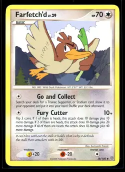 2008 Diamond & Pearl - Stormfront Farfetch’d #38 Non Holo Pokemon Card - Image 1