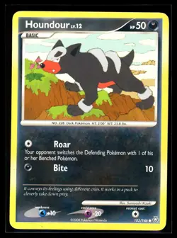 2008 Diamond & Pearl - Legends Awakened Houndour #103 Non Holo Pokemon Card - Image 1