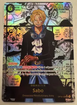 OP13-120 Sabo SEC Manga Rare (Super Alternate Art) One Piece Card Game English - Image 1