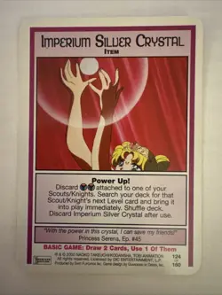Sailor Moon CCG Card Game Premier Edition Imperium Silver Crystal TCG 124 of 160 - Image 1