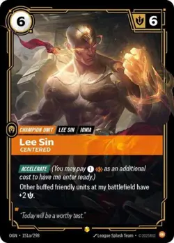 ~ Lee Sin Centered (Alternate Art) ~ Foil ~ Riftbound: Origins - Image 1