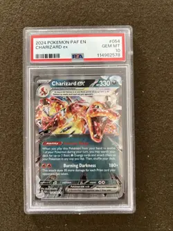 Charizard ex 054/091 PSA 10 Sv: Paldean Fates Holo Pokemon TCG - Image 1