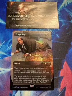 Tragic Slip Foil The Office Chase Card Dwight's Destiny Borderless Bonus - Image 1