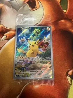 Pikachu SVP 027 Paldea Evolved Promo Sealed Pokemon Trading Card Game - Image 1