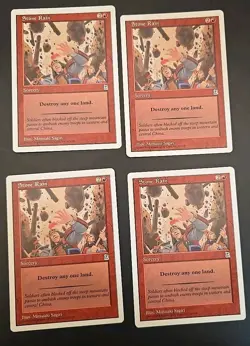 Stone Rain Portal Three Kingdoms Regular MTG Lightly Played (4 Cards) - Image 1