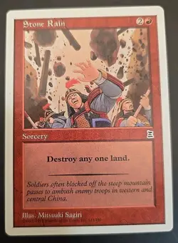 Stone Rain Portal Three Kingdoms Regular MTG Lightly Played (4 Cards) - Image 2