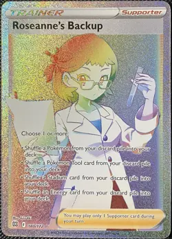Roseanne's Backup (Secret) 180/172 Swsh09: Brilliant Stars Holo - Pokemon Card - Image 1