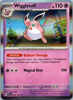 Wigglytuff 084/193 Holo Rare Paldea Evolved PAL NM Pokemon TCG Card - Image 1