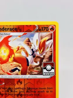 Cinderace ⭐ 034/202 - Reverse Holo - Pokemon League Stamped - Pokemon Card - Image 3