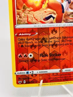 Cinderace ⭐ 034/202 - Reverse Holo - Pokemon League Stamped - Pokemon Card - Image 5