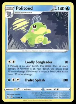 2022 Lost Origin Set Pokemon Card 032 Politoed NM - Image 1