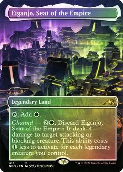 Eiganjo, Seat of the Empire Foil Borderless Kamigawa: Neon Dynasty NM MTG - Image 1