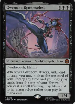 Gwenom, Remorseless P Unique and Miscellaneous Promos 286 NM Legendary Creature - Image 1