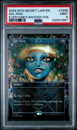 2025 MTG SECRET LAIR DROP EVERYONE'S INVITED!-FOIL #1905 SOL RING PSA 9 - Image 1