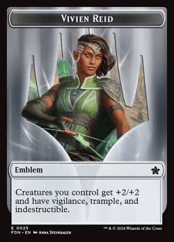 Vivien Reid x1 1x PLUS FREE EMBLEM Foundations NM MTG - Image 2