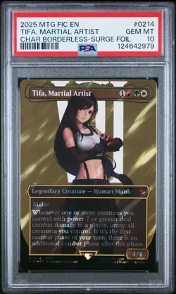PSA 10 Magic the Gathering Tifa, Martial Artist Surge Foil 214 Final Fantasy - Image 1