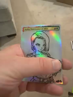 MTG Altered Art Anime Android 18 DBZ Foil Hand Painted With Video - Image 2