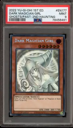 Yu-Gi-Oh! Dark Magician Girl Ghost/Past 2 1st Ed Ghost Rare GFP2-EN177 PSA 9 - Image 1