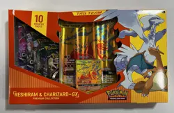 POKEMON RESHIRAM CHARIZARD GX Premium Collection TAG TEAM BOX Sealed - Image 1