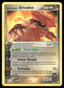 Pokemon Tcg Team Magma's Groudon #9 Pokemon Team Magma & Team Aqua MP - Image 1