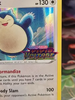 Pokemon Snorlax SWSH068 Vivid Voltage Pre-Release Holo Promo - Image 2