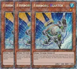 3x Yu-Gi-Oh! Fishborg Blaster RA03-EN225 Platinum Secret Rare Playset - Image 1