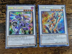 YU-GI-OH JUNK WARRIOR & JUNK ARCHER SECRET RARE BLMR/MP24 NM - Image 1