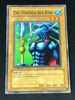 YUGIOH THE FURIOUS SEA KING LOB-033 1ST COMMON (NM) NA PRINT - Image 1