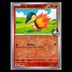 Ethan's Cyndaquil 032/182 Reverse Holo - Destined Rivals Pokemon Card - Image 1