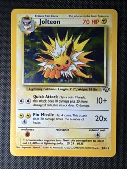 Jolteon 04/64 Jungle Holo Vintage 1999 Rare Pokemon Card NM/Mint - Image 1