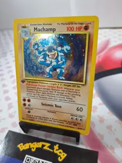 Pokemon TCG Machamp 1st Edition Base Set Card 8/102 Regular Rare Holo Vintage - Image 3