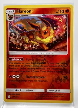 Flareon 25/236 Reverse Holo Pokemon Card 2019 Cosmic Eclipse NM/LP - Image 1