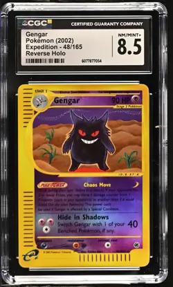 CGC 8.5 Gengar 2002 Expedition 48/165 Reverse Holo Pokemon Card - Image 1