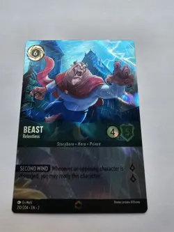 Disney Lorcana TCG Rise of the Floodborn Beast Relentless 210/204 Enchanted Card - Image 2