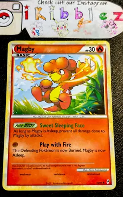 Magby 46/95 NM Non-Holo Call Of Legends Baby Fire Breathing Pokemon Card! - Image 1