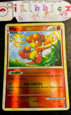 Magby 46/95 LP Reverse Holo Call Of Legends Baby Fire Breathing Pokemon Card! - Image 1