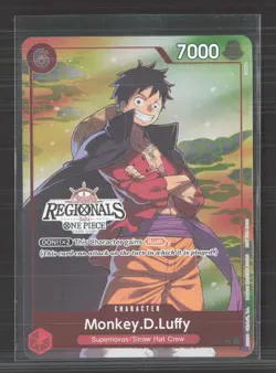 One Piece Monkey D Luffy Online Regionals Card #P-001 - Image 1