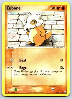 Cubone - EX Delta Species 60/113 Yukiko Baba Pokemon 151 Card LP - Image 1