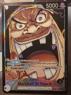 One Piece Card Game TCG Marshall D. Teach OP09-081 Alt Art Leader English - Image 1