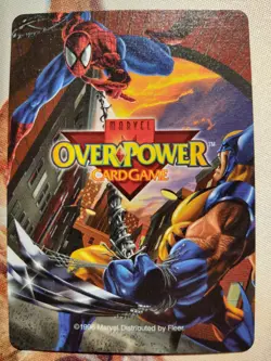 OverPower Marvel IQ Fleer 1996 Vision Hero Character Card Rare LP - Image 2