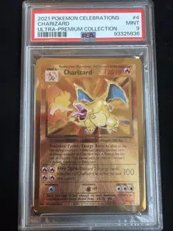 Charizard #4 (Celebrations Metal Card) 004/102 PSA 9 Pokemon - Image 1