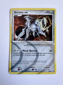 Pokemon Arceus Lv. 100 AR9 Platinum Holo Rare Pokemon Card TCG NM - Image 1